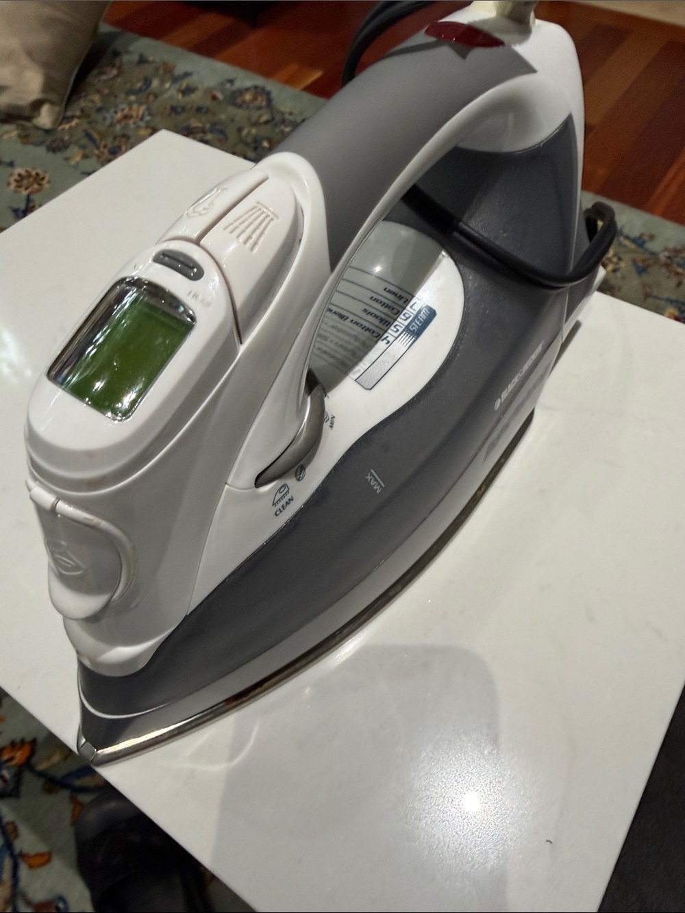 Black & Decker White and Gray Steam Iron